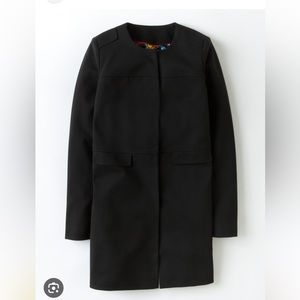 • Boden • Women’s Kensington Long Coat Black with Floral Lining 6